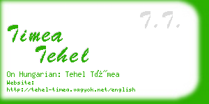 timea tehel business card